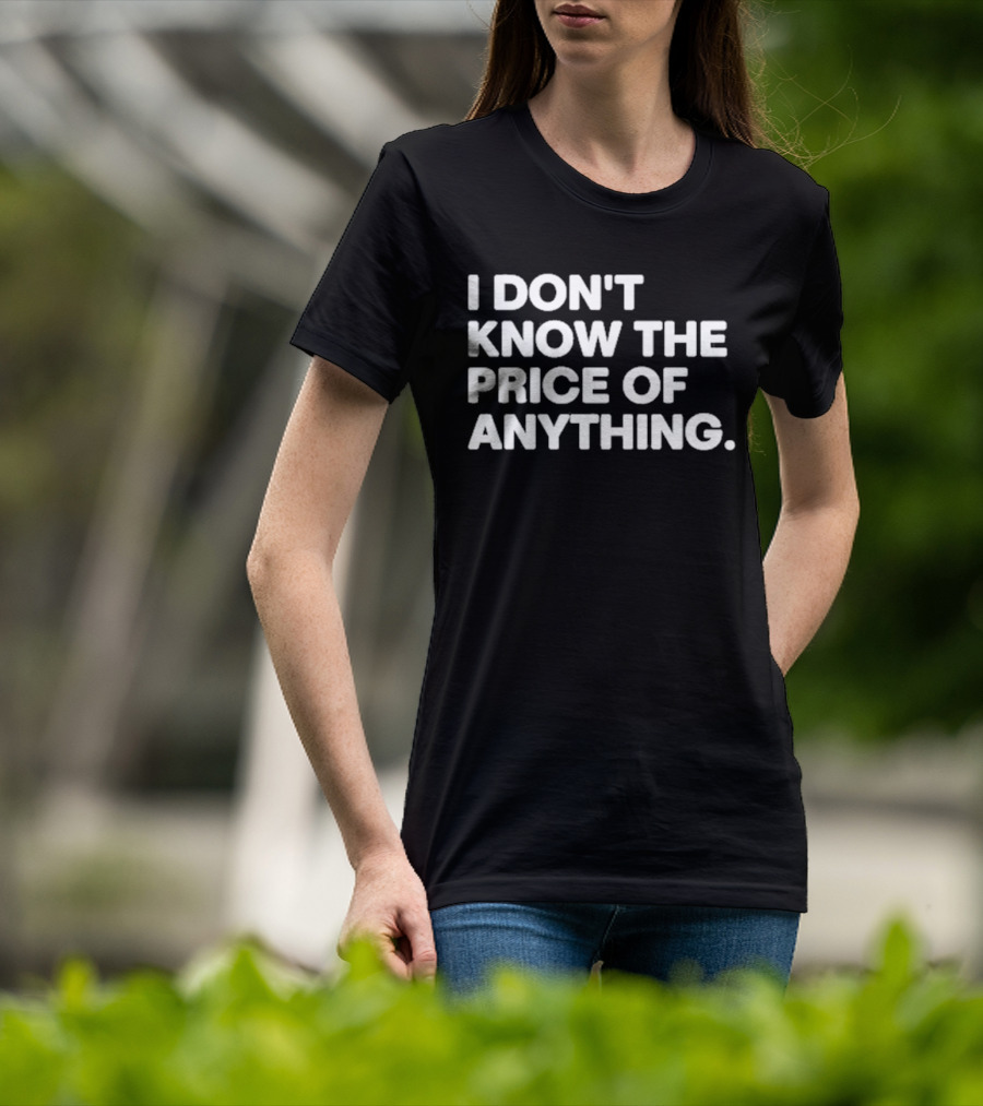 Drew Carey Wearing I Don’t Know The Price Of Anything T-Shirt