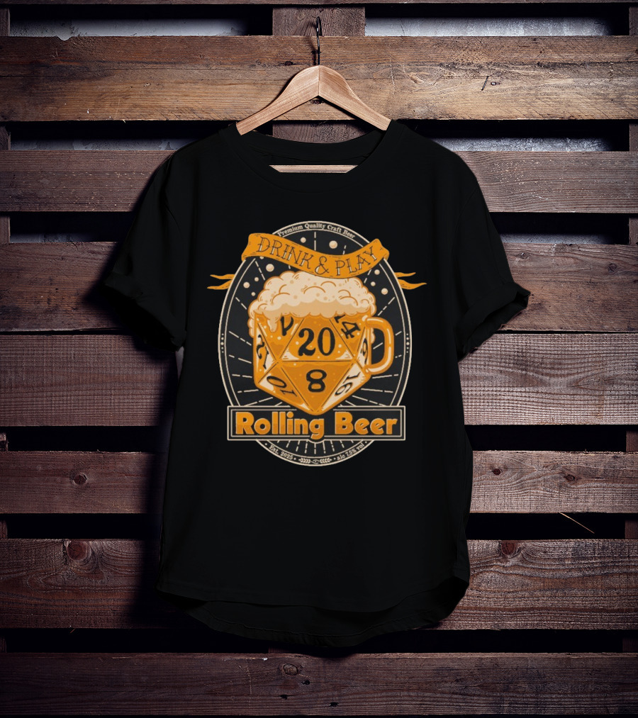 Drink And Play Rolling Beer T-Shirt