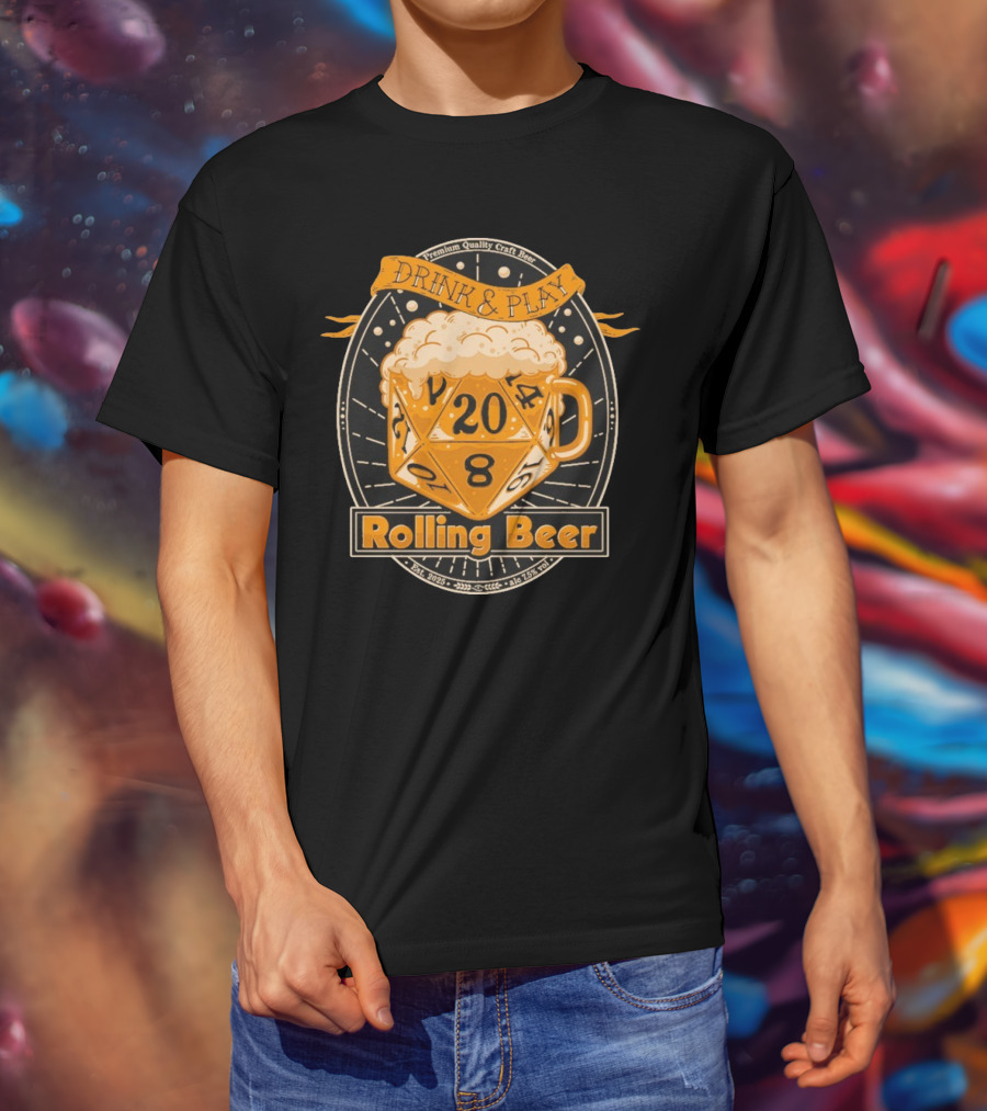 Drink And Play Rolling Beer T-Shirt
