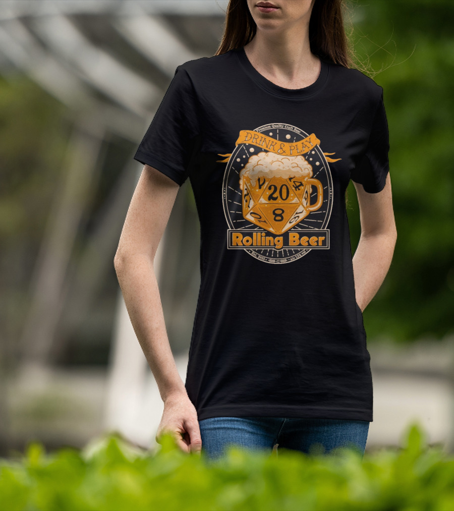 Drink And Play Rolling Beer T-Shirt