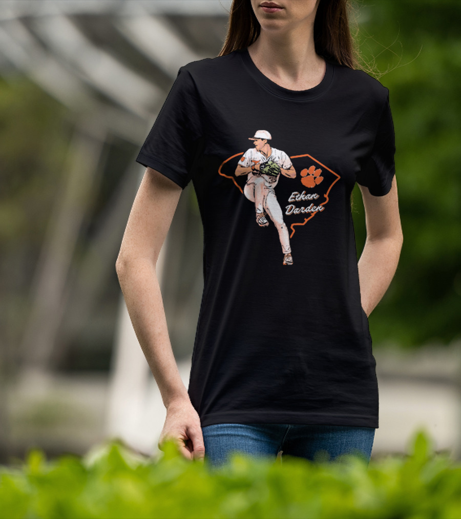 Ethan Darden Hometown Hero Clemson Tigers Baseball NCAA Division I 2025 T-Shirt