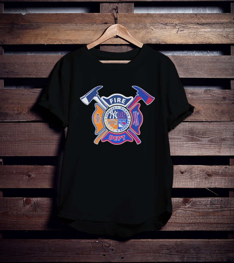 Fire Dept Yankees Giants Rangers Knicks T-Shirt
