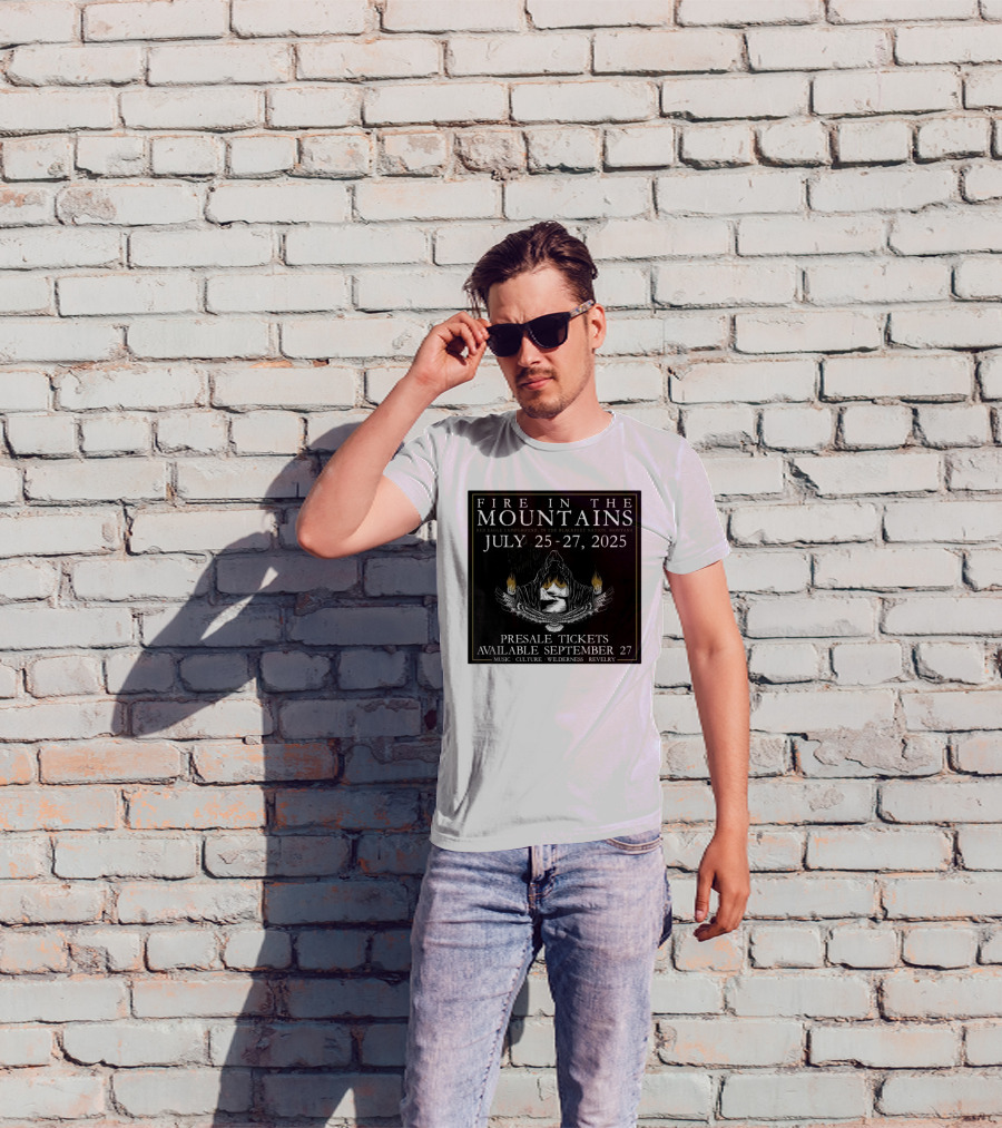 FIre In The Mountains Red Eagle Campground In The Blackfeet Nation Montana July 25-27 2025 T-Shirt