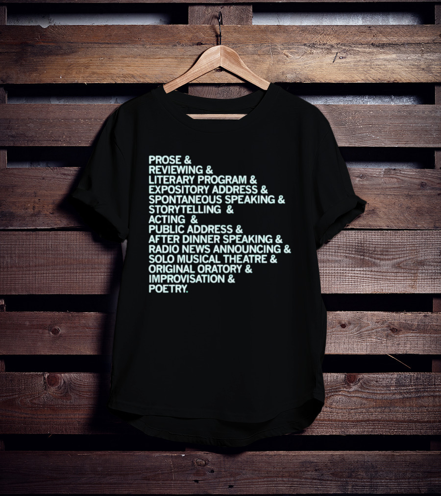 Events Speech List T-Shirt