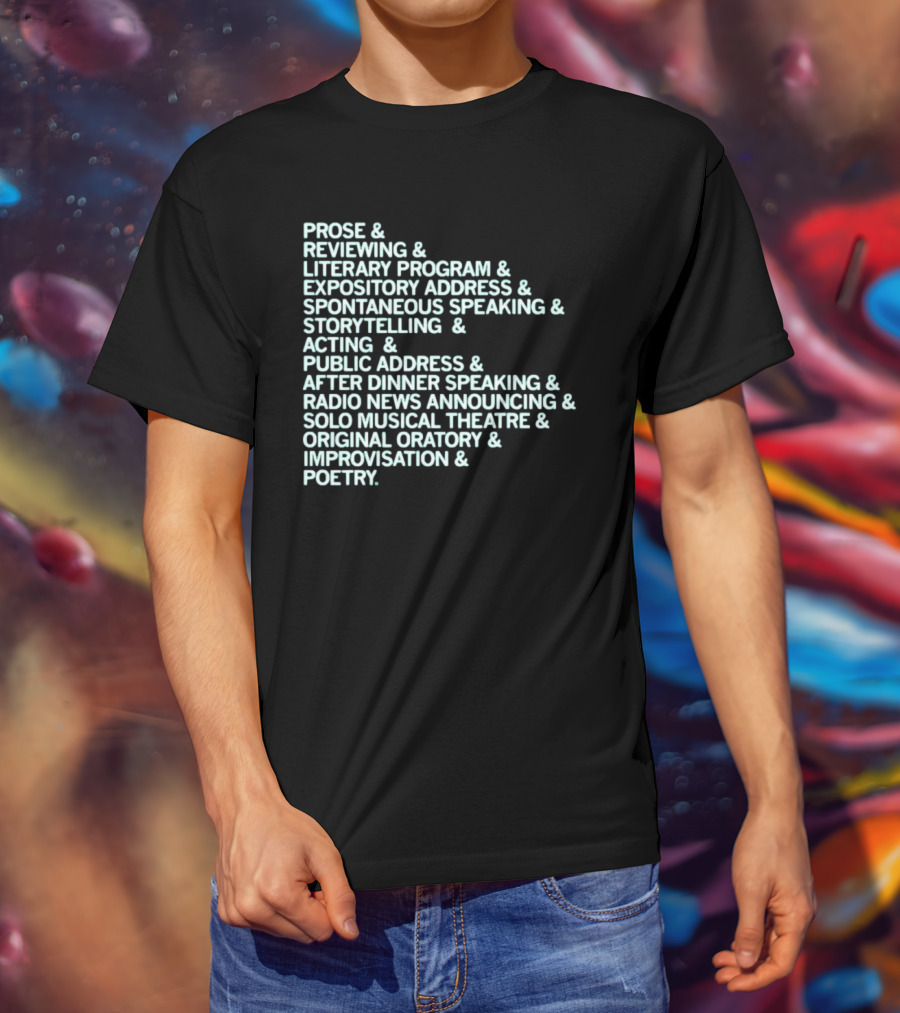 Events Speech List T-Shirt