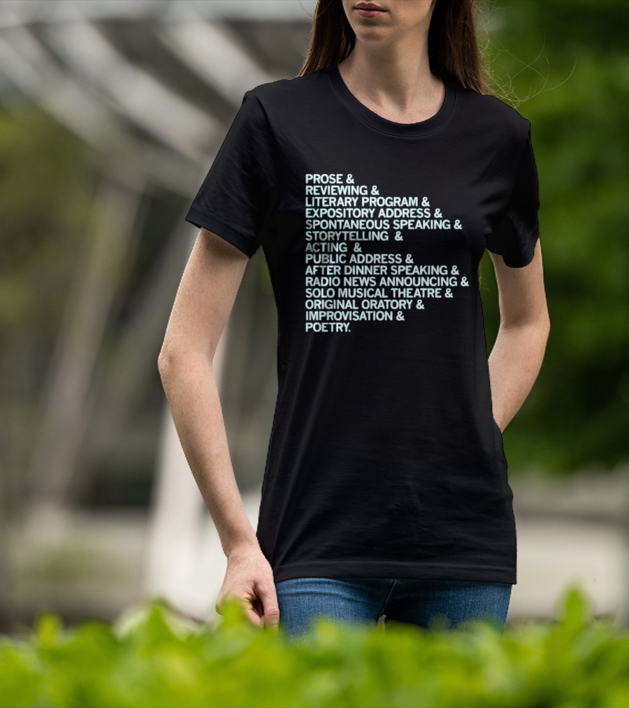 Events Speech List T-Shirt