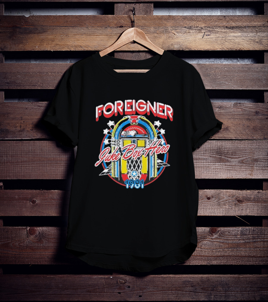 Foreigner Juke Box Hero 2025 T-Shirt