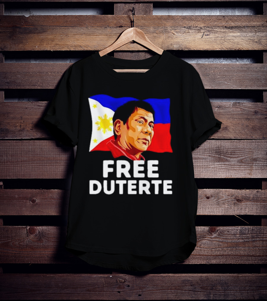 Free Duterte Philippines Flag Rodrigo Digong T-Shirt