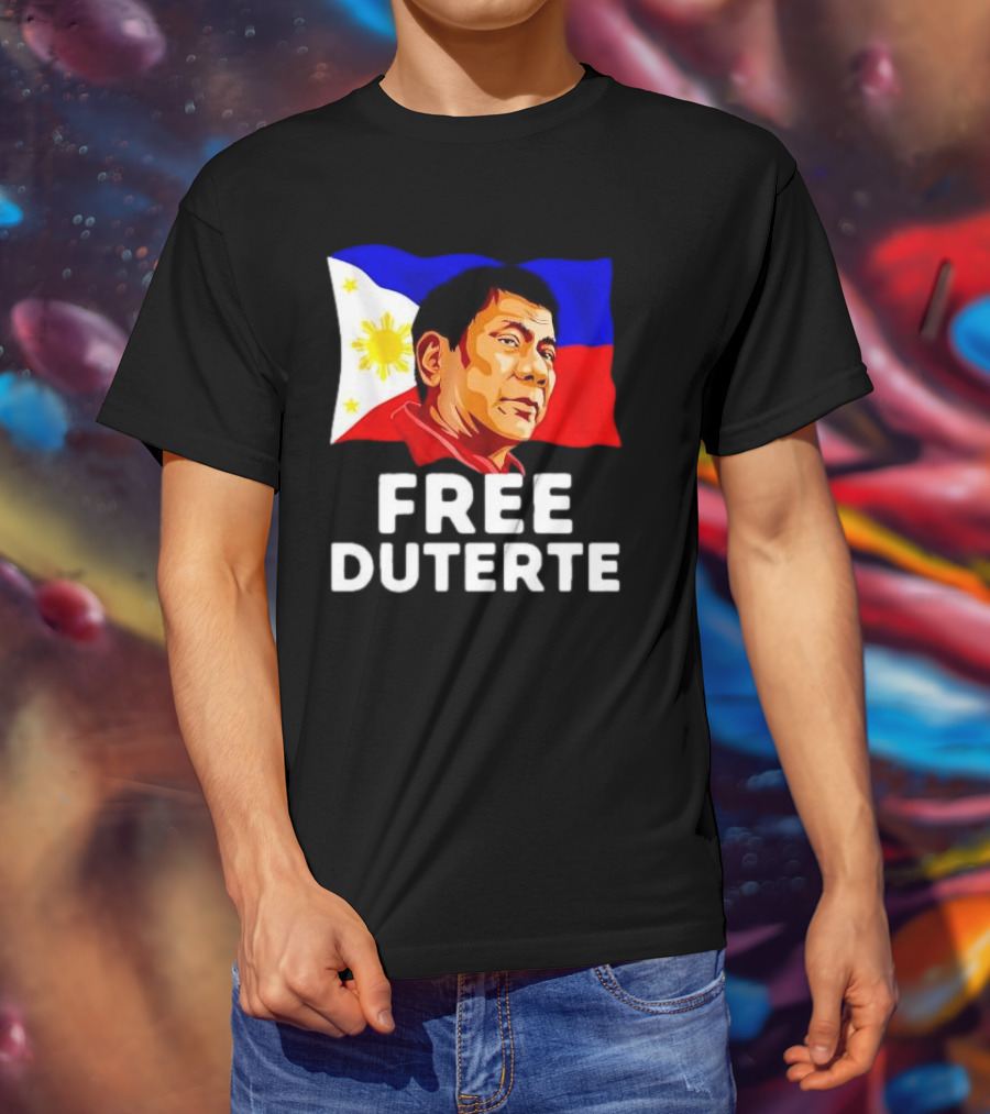 Free Duterte Philippines Flag Rodrigo Digong T-Shirt