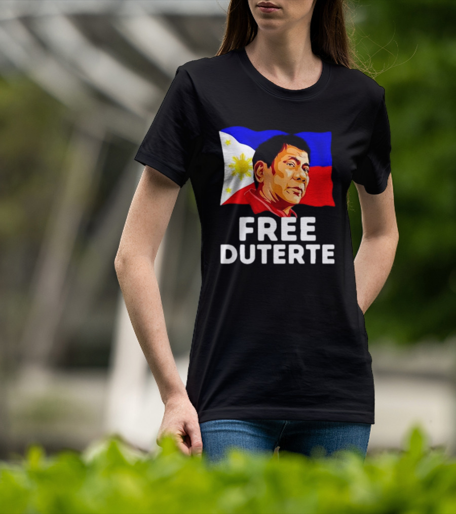 Free Duterte Philippines Flag Rodrigo Digong T-Shirt