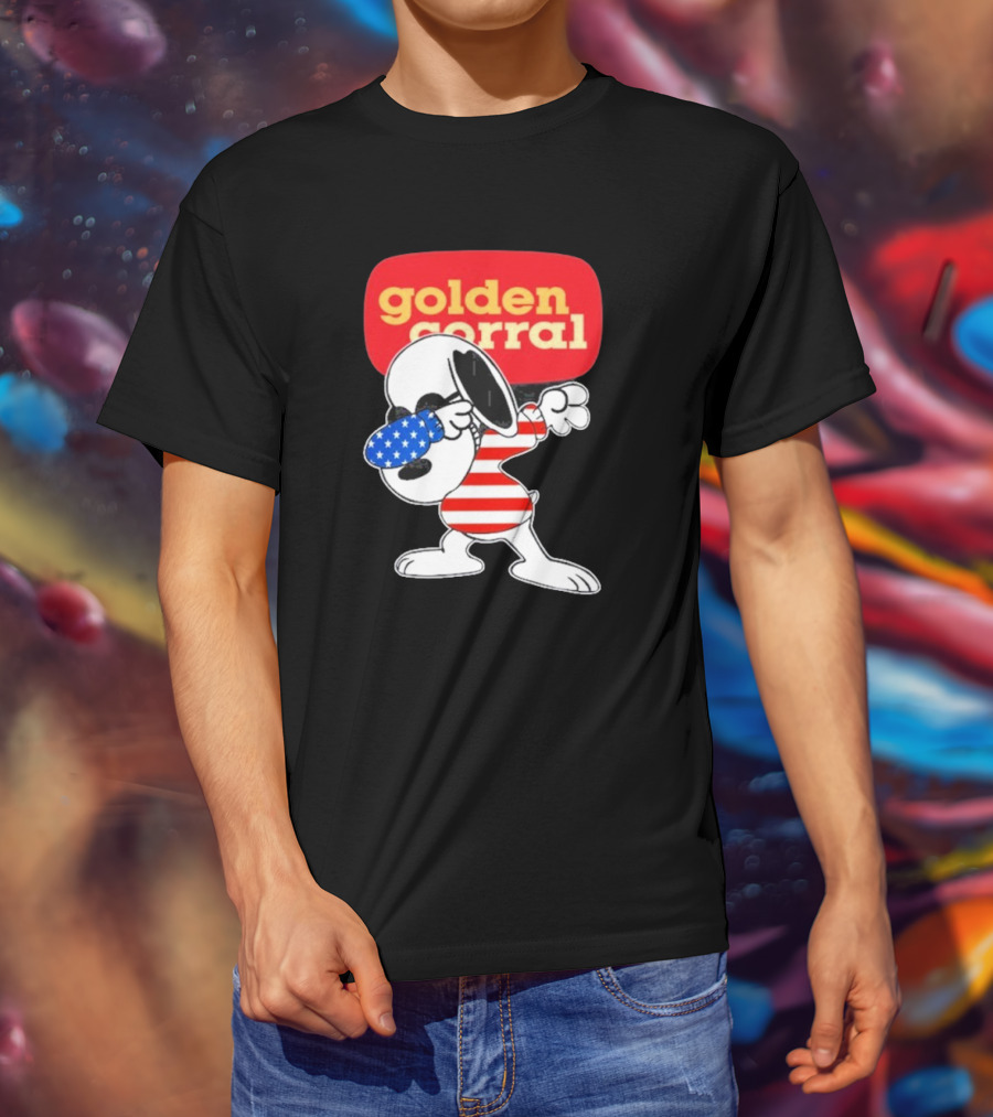 Golden Corral Buffet & Grill Snoopy Dabbing American T-Shirt