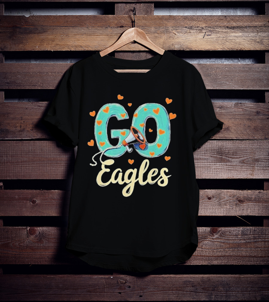 Go Cheer Eagles Heart T-Shirt
