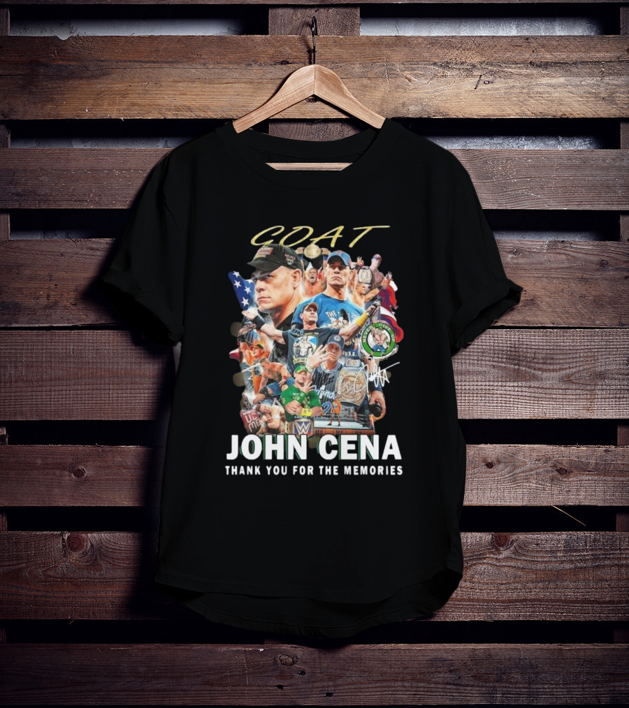 GOAT John Cena Thank You For The Memories 2025 Signature T-Shirt
