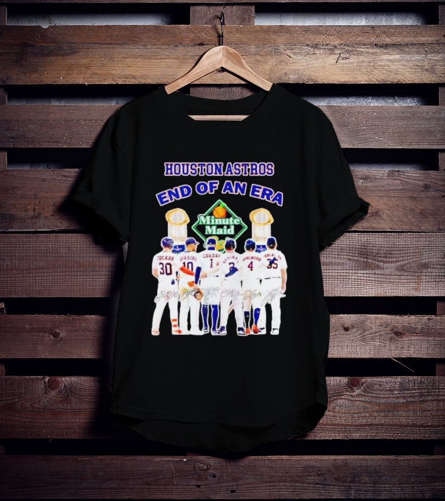 Houston Astros End Of An Era Minute Maid Signatures T-Shirt