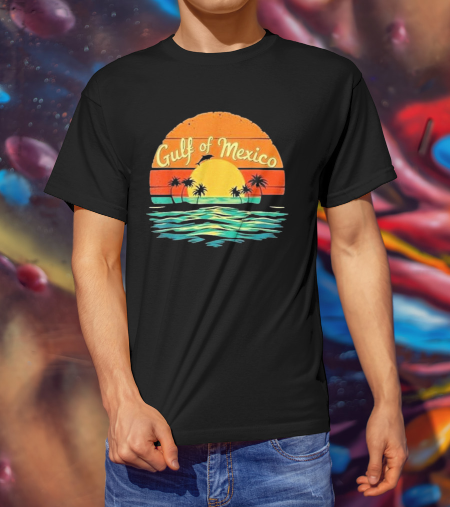 Gulf Of Mexico Beach Palms Summer Vacation T-Shirt