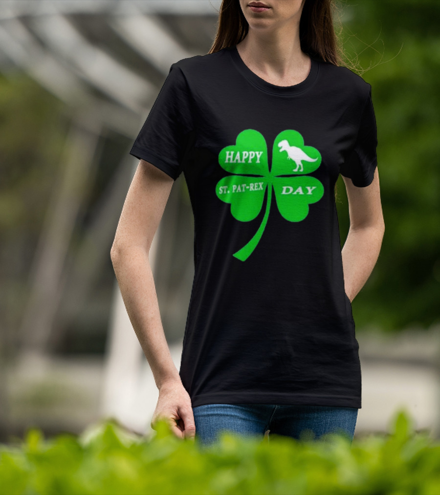 Happy St Pat-rex Day Shamrock T-Shirt
