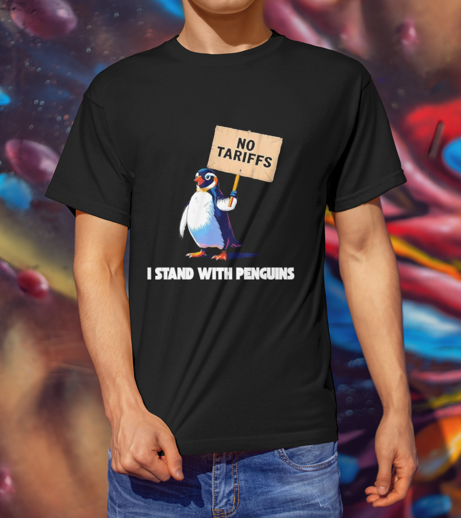 I Stand With Penguins No Tariffs Heard Island T-Shirt