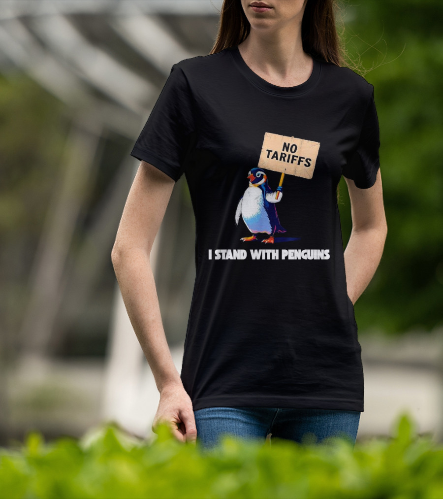I Stand With Penguins No Tariffs Heard Island T-Shirt