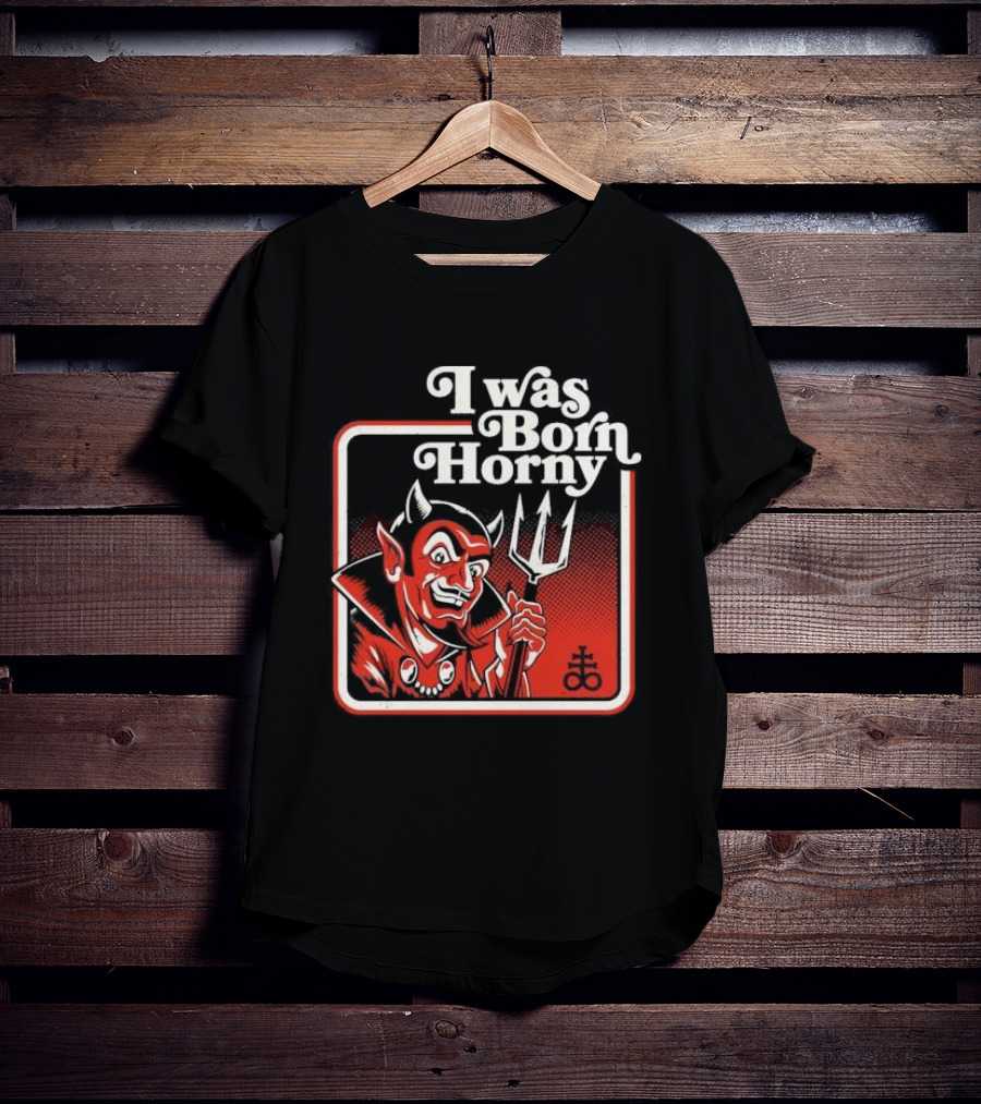 I Was Born Horny Red Demon T-Shirt