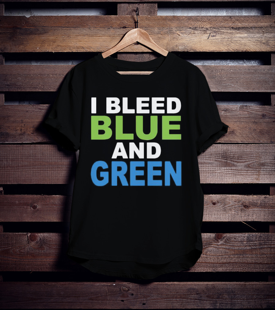I Bleed Blue And Green T-Shirt