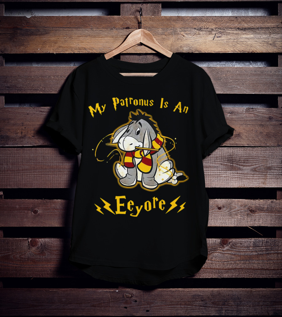 My Patronus Is An Eeyore With Scarf And Lightning Bolts T-Shirt