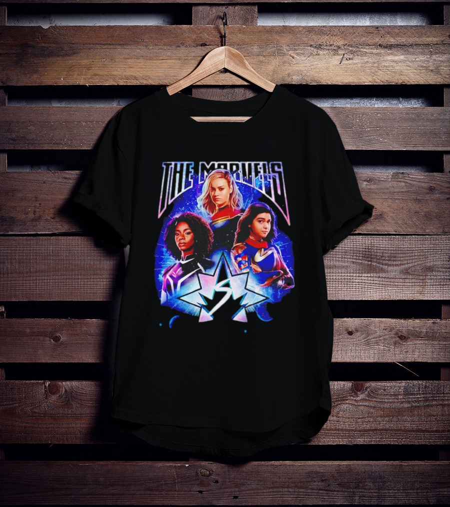 The Marvels Girls Superhero Characters Cosmic Starburst T-Shirt