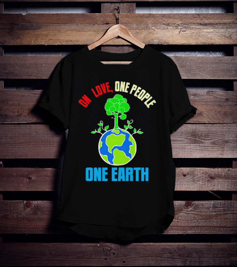 One Love One People One Earth Tree And Planet T-Shirt