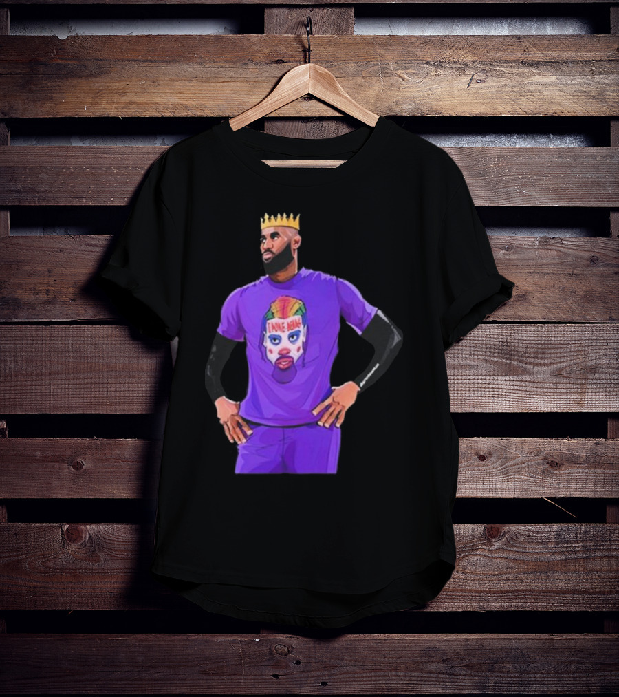 Lebron James Los Angeles Lakers I Poke Bears Crown Clown T-Shirt