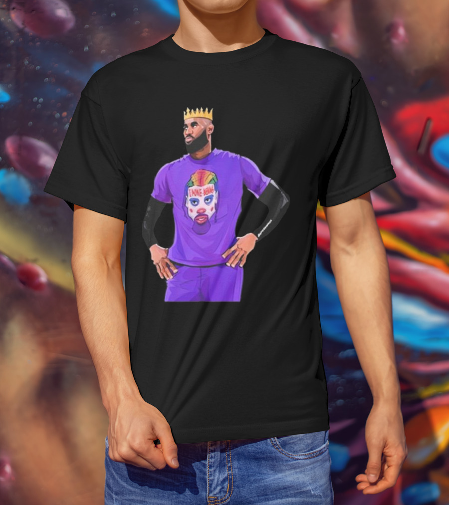 Lebron James Los Angeles Lakers I Poke Bears Crown Clown T-Shirt