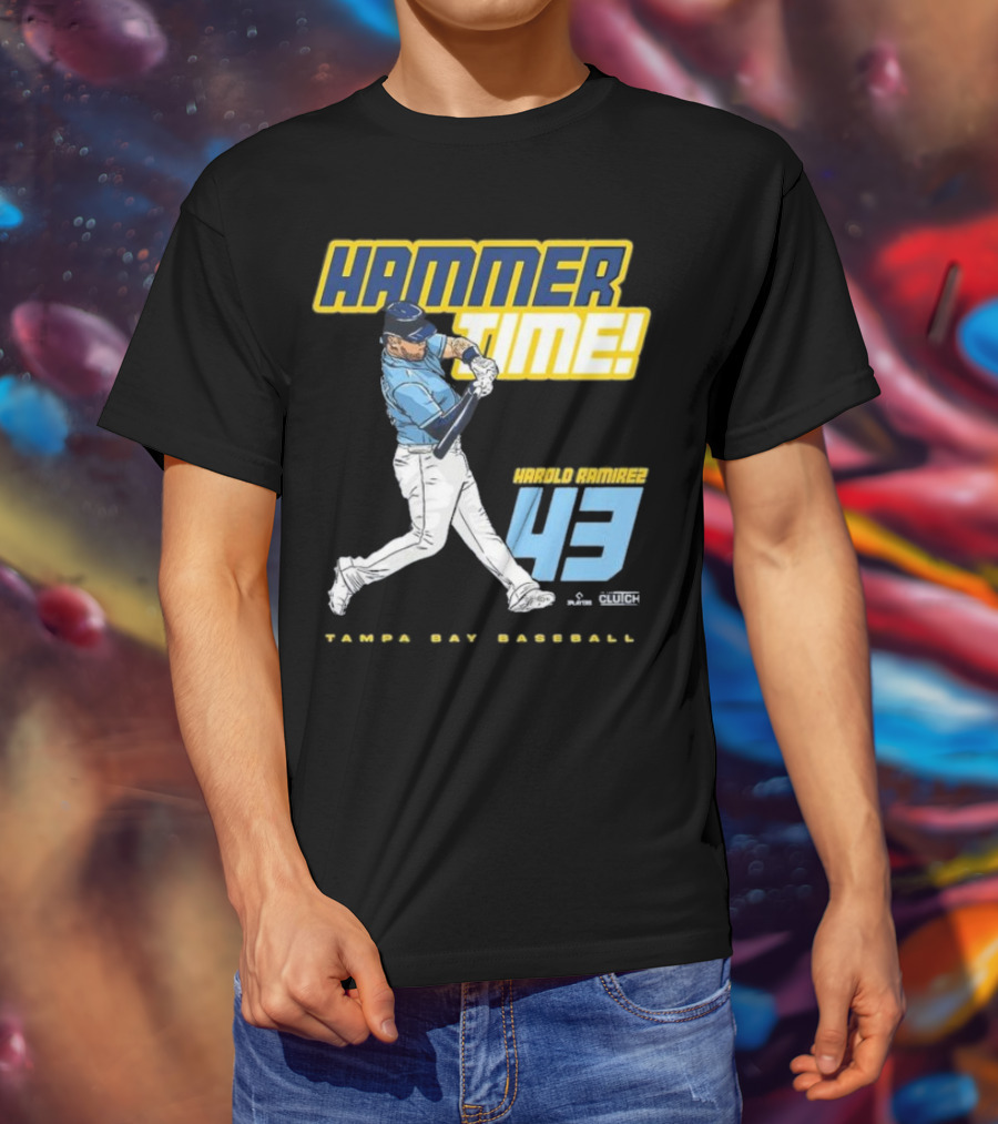 Hammer Time Harold Ramirez 43 Tampa Bay Baseball T-Shirt