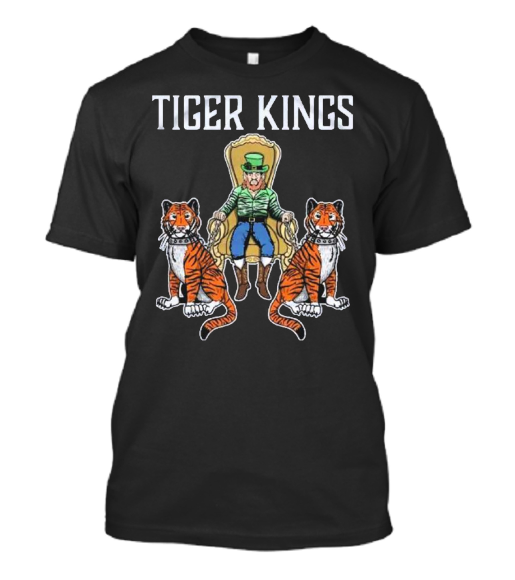 TIGER KINGS Notre Dame Fighting Irish Enthroned With Regal Tigers T-Shirt