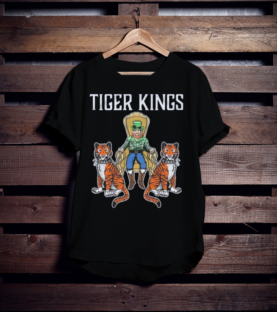 TIGER KINGS Notre Dame Fighting Irish Enthroned With Regal Tigers T-Shirt