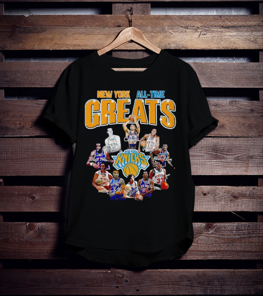 New York Knicks All-Time Greats Signatures T-Shirt