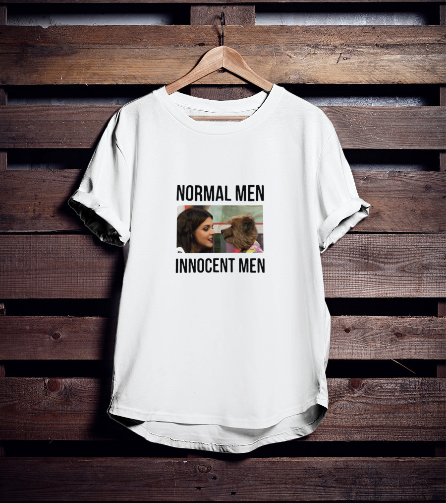 Normal Men Innocent Men Look Conversation With Puppet Dog T-Shirt