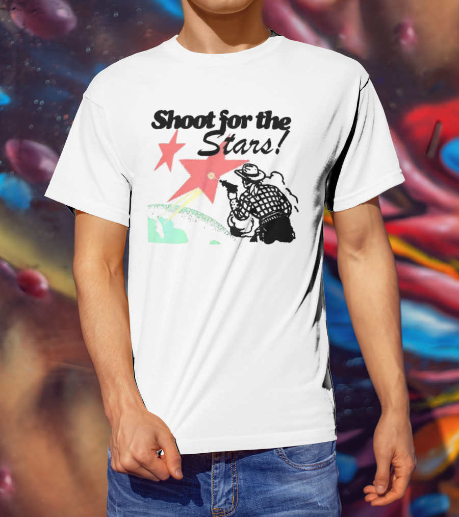 Shoot For The Stars Western Cowboy Cosmic Adventure T-Shirt
