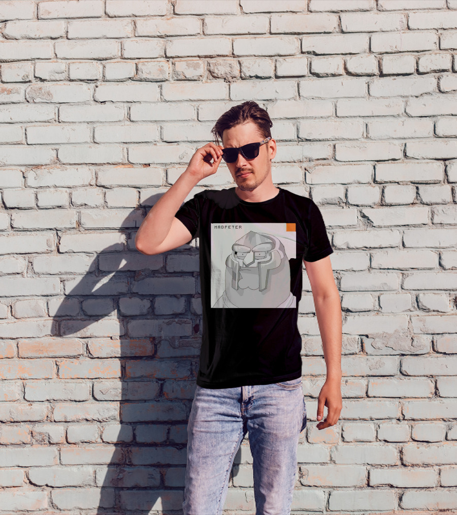 Mad Peter MF Doom Mask Cartoon T-Shirt