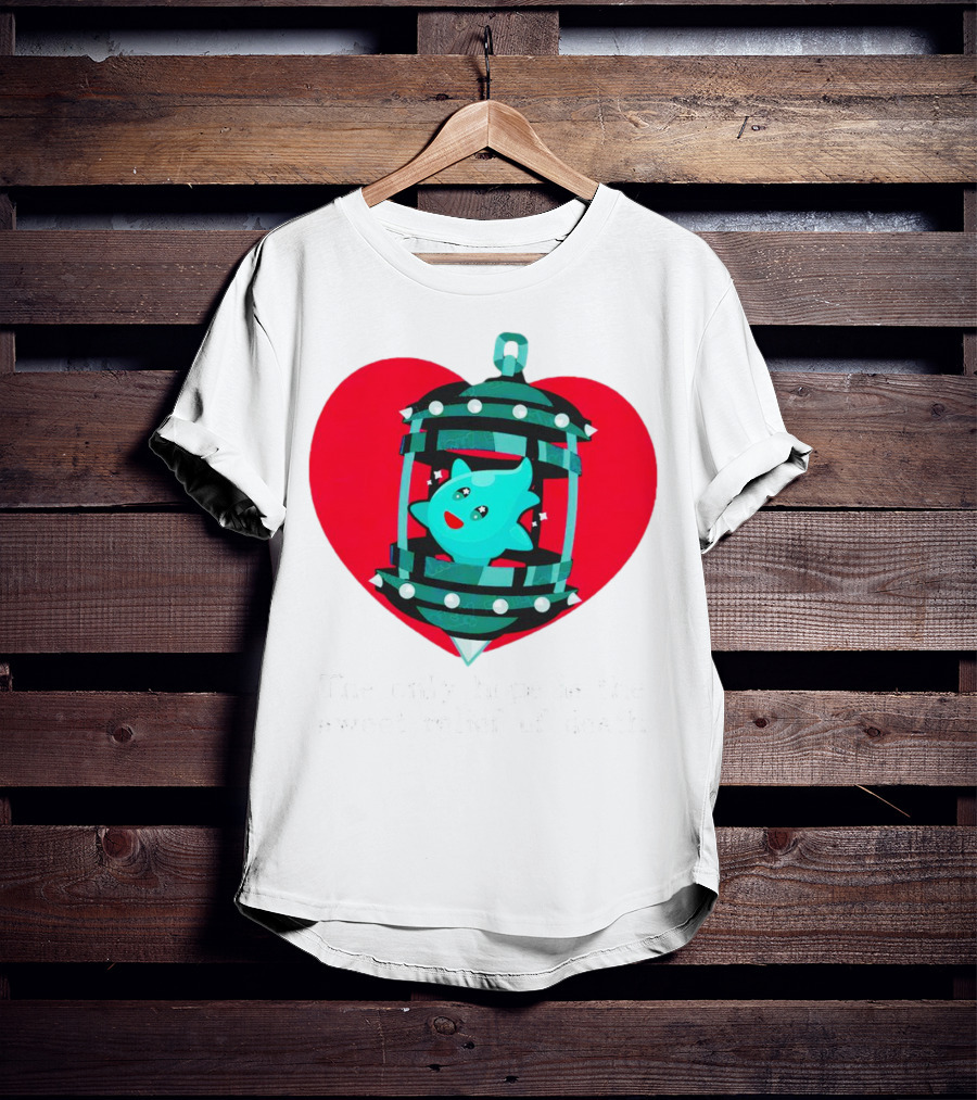 The Only Hope Is The Sweet Relief Of Death Heart And Ghost Cage T-Shirt