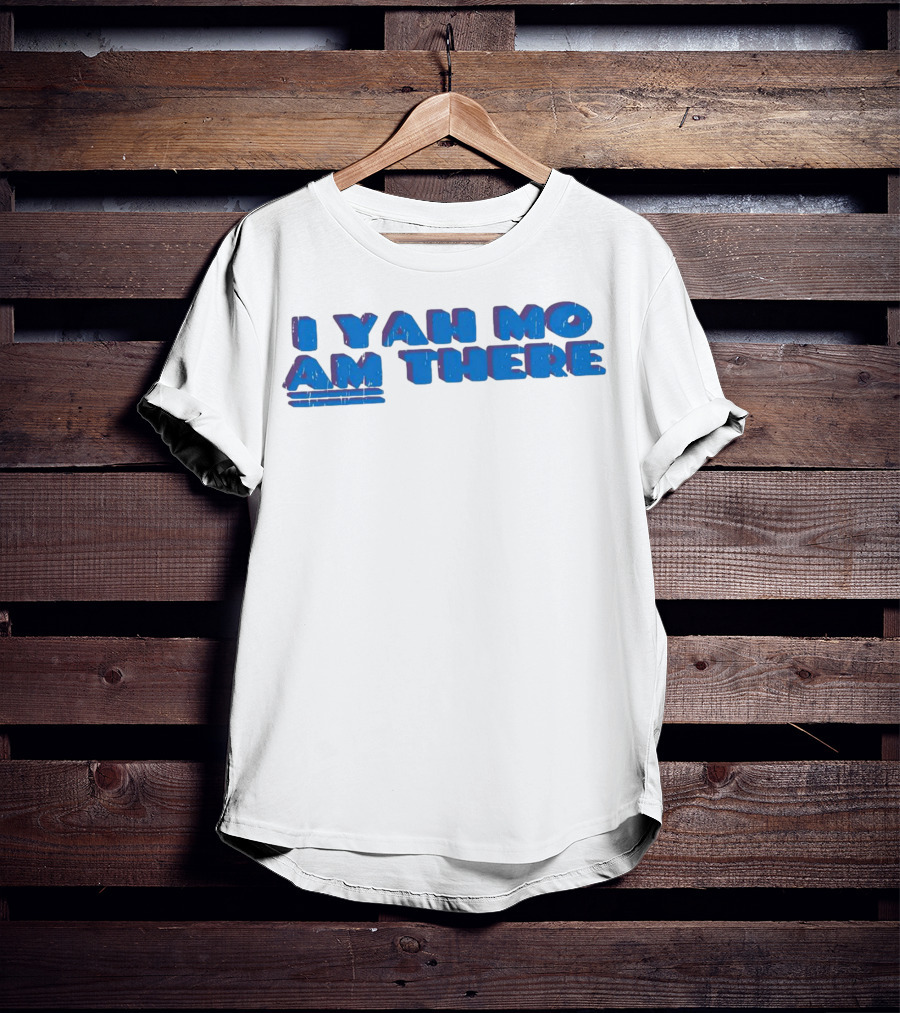 I Yah Mo Am There Text In Blue And Purple 3D Effect T-Shirt