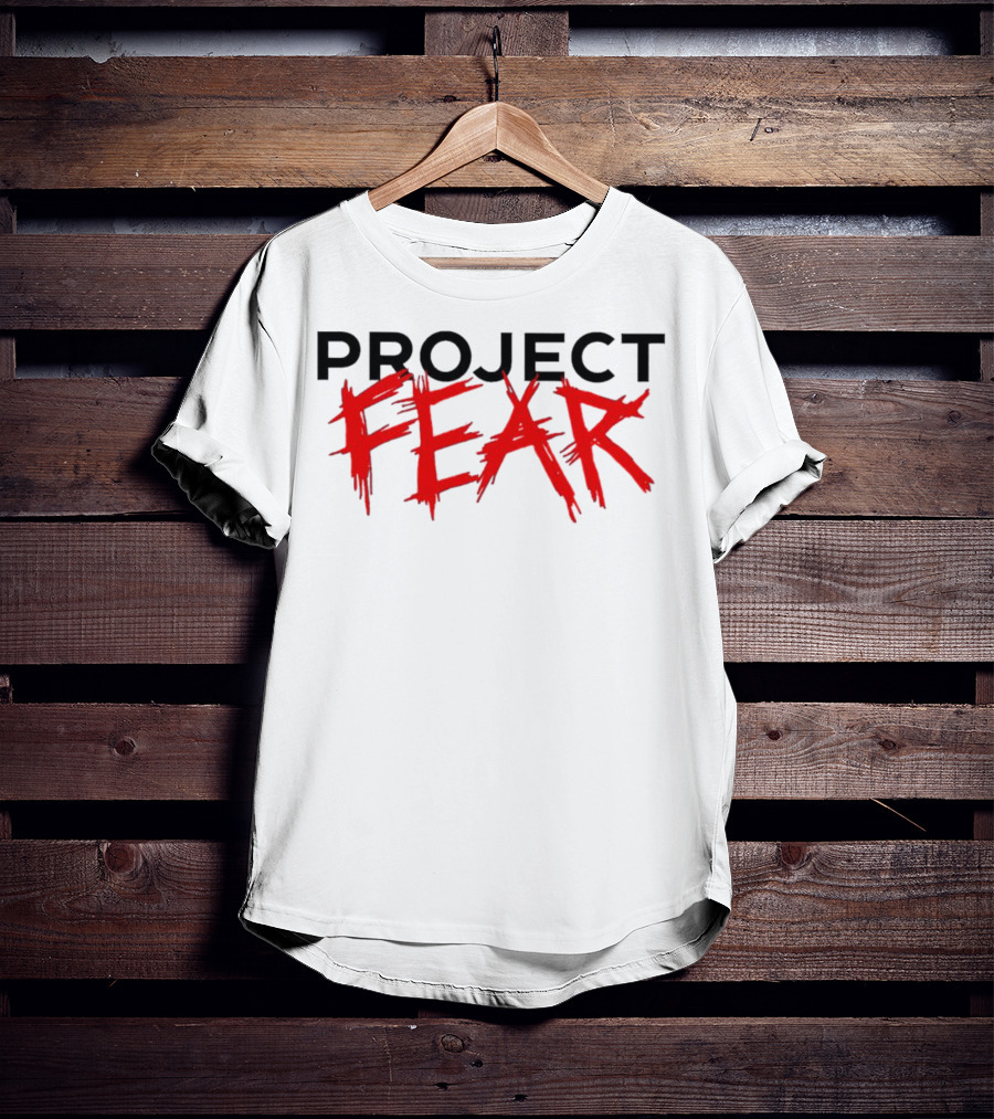 PROJECT FEAR Text Red Brush Stroke T-Shirt
