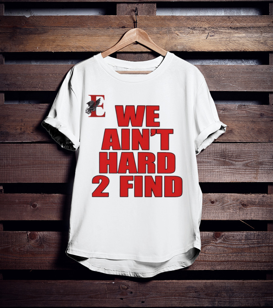 We Ain’t Hard 2 Find Red Bold Text Black Background Ravens T-Shirt