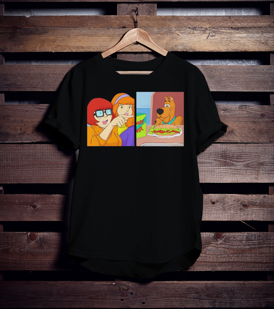 Velma Daphne Scooby-Doo Mystery Incorporated Funny Pizza Reaction T-Shirt