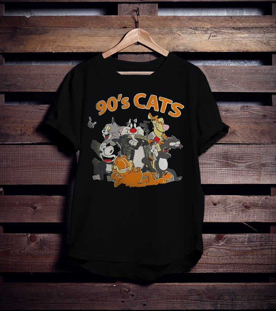 90’s Cats Garfield And Classic Cartoon Characters T-Shirt