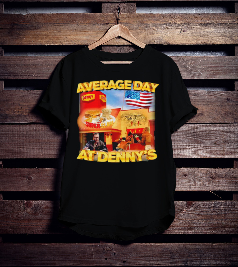 Average Day At Denny’s Super Slam Boxing American Flag T-Shirt