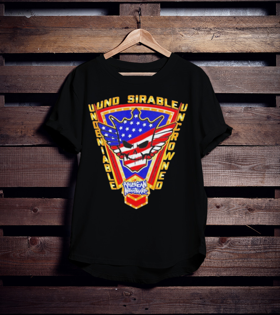 Undeniable Uncrowned American Nightmare Patriotic Skull And Wings T-Shirt
