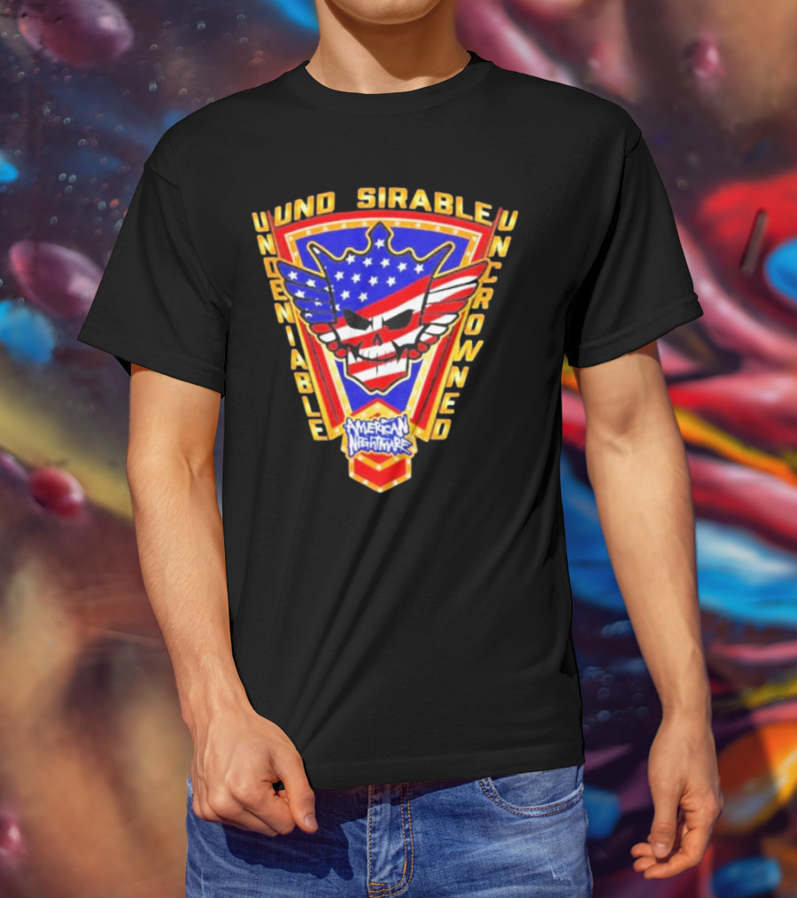 Undeniable Uncrowned American Nightmare Patriotic Skull And Wings T-Shirt