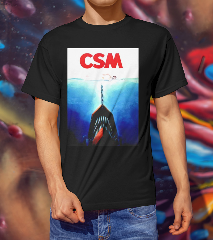 CSM Jaws Blu-Ray Parody Swim Danger T-Shirt