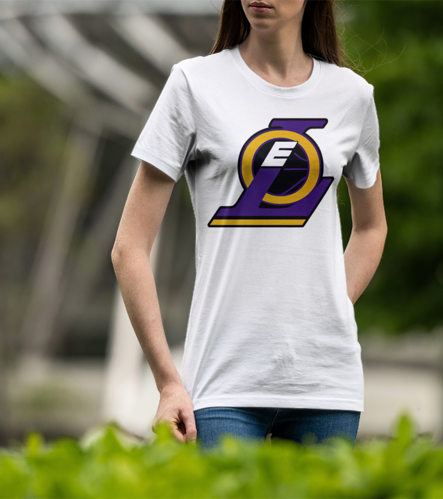 LOE Los Angeles Lakers Logo Basketball T-Shirt