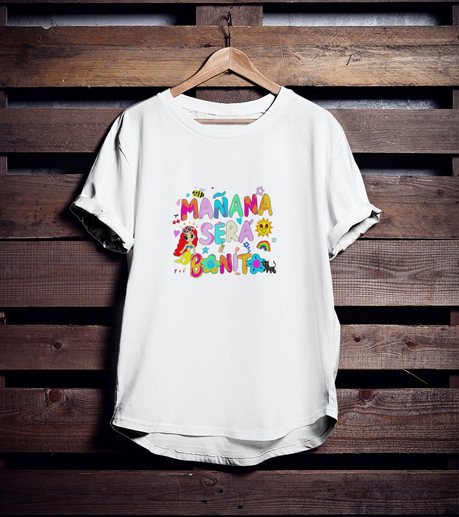 Mañana Será Bonito Colorful Cute Sun Flower Rainbow T-Shirt