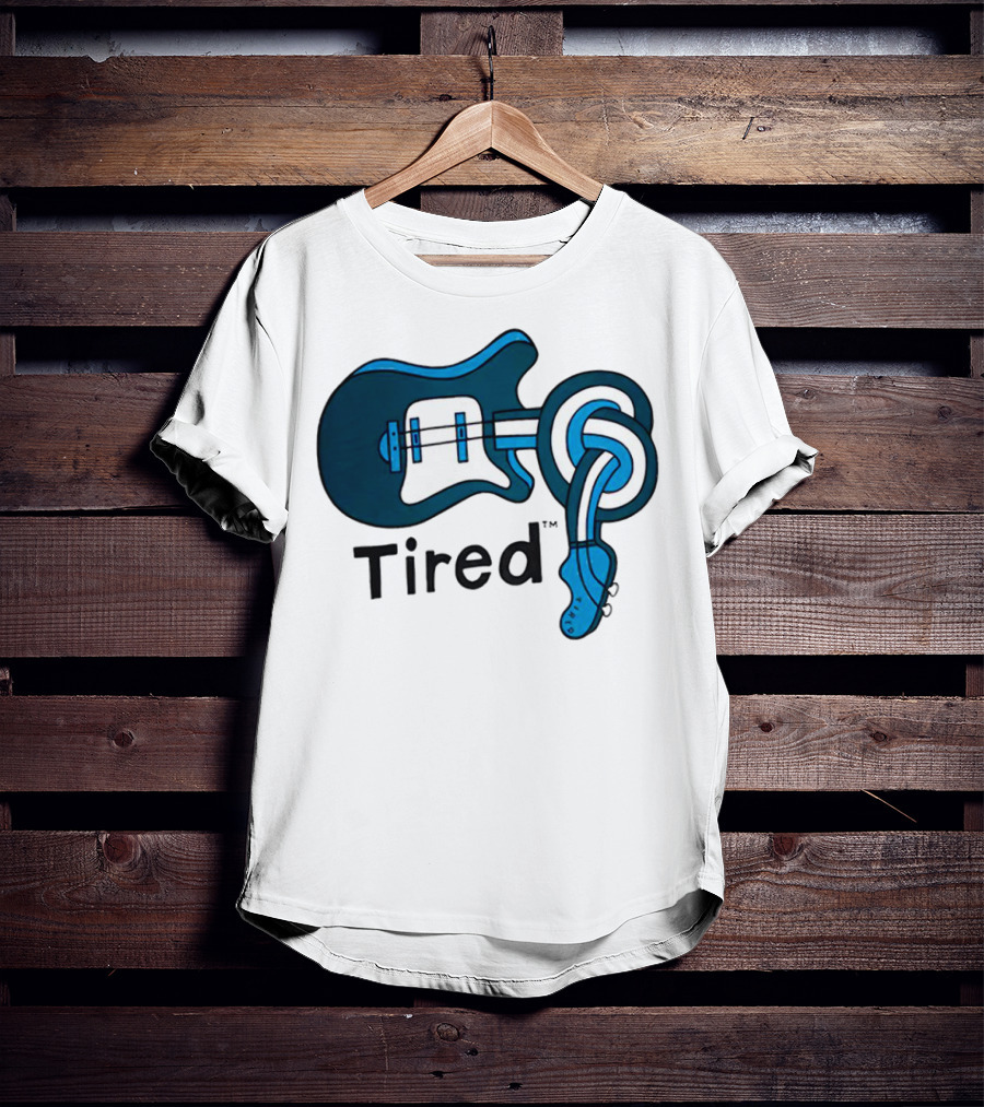 Tired Skateboards Guitar Spinal Twist T-Shirt