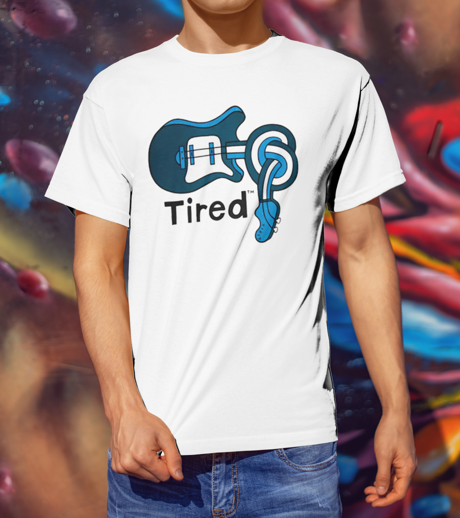 Tired Skateboards Guitar Spinal Twist T-Shirt